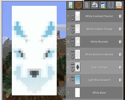 White winter fox | Minecraft banner designs, Minecraft designs ...