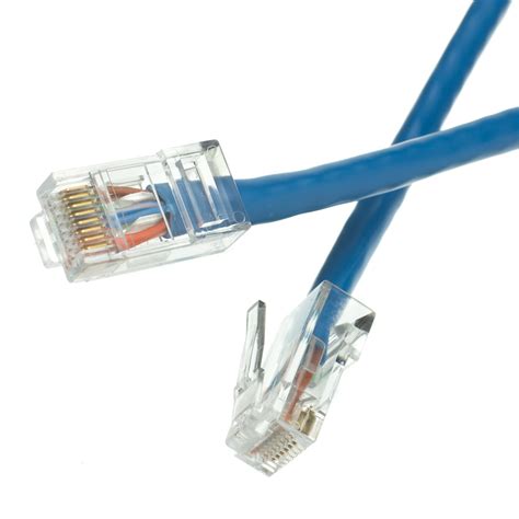 Cat6 Blue Copper Ethernet Cable, Bootless, 1ft