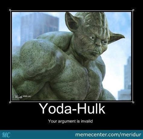 yoda - hulk | Star wars memes, Star wars humor, Star wars