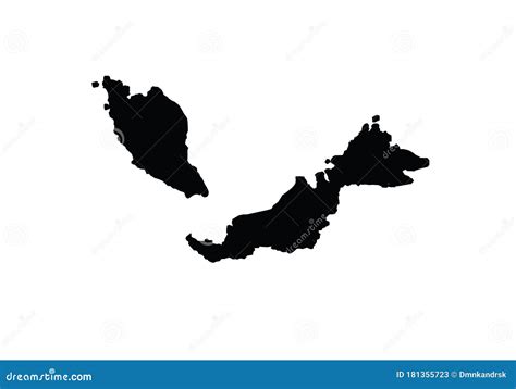 Malaysia - Outline Map Vector Illustration | CartoonDealer.com #104340576