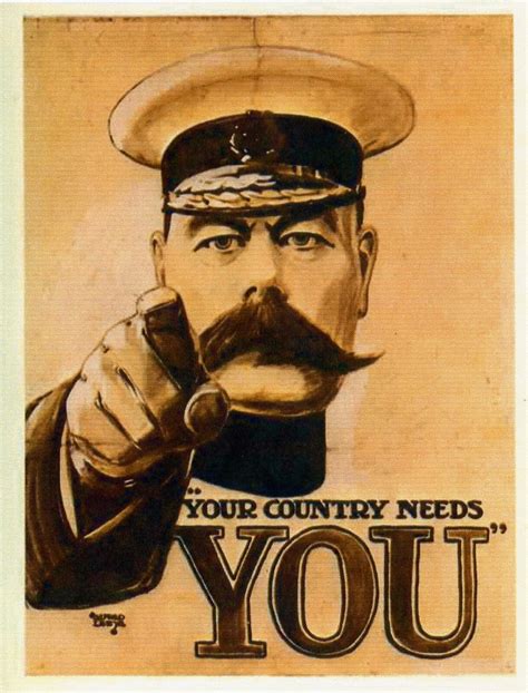 LORD KITCHENER "Your Country Needs You" Vintage Propaganda Poster ...