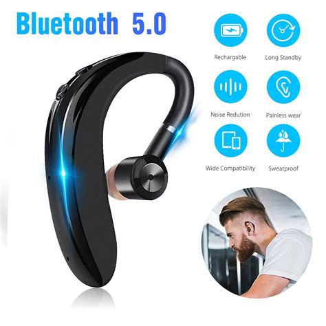 Bluetooth Headset, Wireless Earpiece Bluetooth 5.0 for Cell Phones, In ...