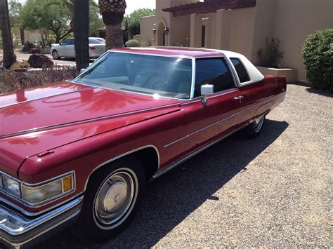 1975 Red Cadillac Coupe Deville White Interior for sale in Scottsdale ...