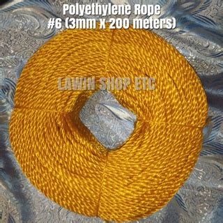 Rope #6 (3mm x 200 meters) Polyethylene Rope / Tali / Lubid / Pisi ...