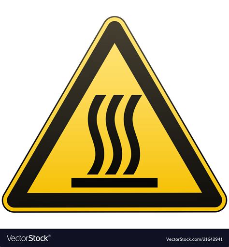 Caution - danger hot surface warning sign Vector Image