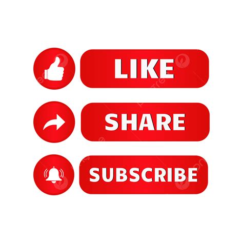 Like Share Subscribe Vector Art PNG, Youtube Logo With Subscribe Like ...