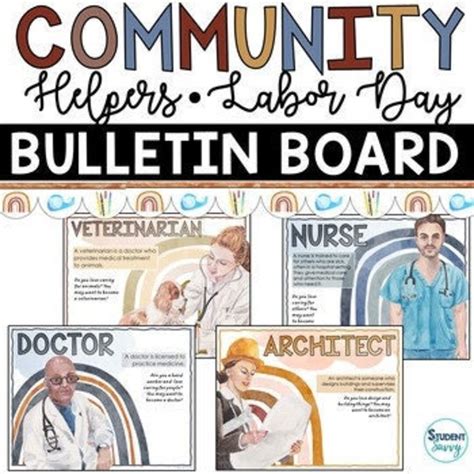 Labor Day Bulletin Board & Posters Community Helpers Career Day ...