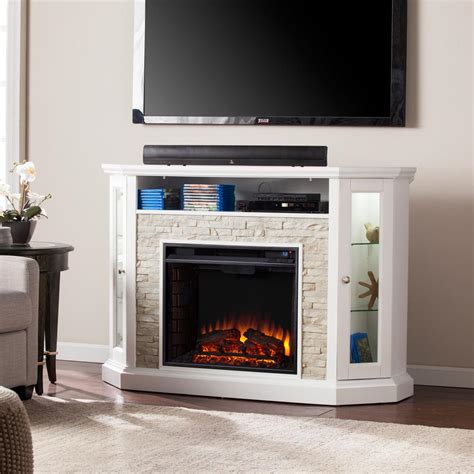 Bellingham 52.25 in. W Corner Convertible Media Electric Fireplace in ...