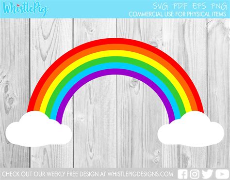 Rainbow Svg Rainbow With Clouds Svg Rainbow Cut File Magic - Etsy