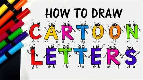 How to Draw CARTOON LETTERS | Easy graffiti style lettering | DIY ...