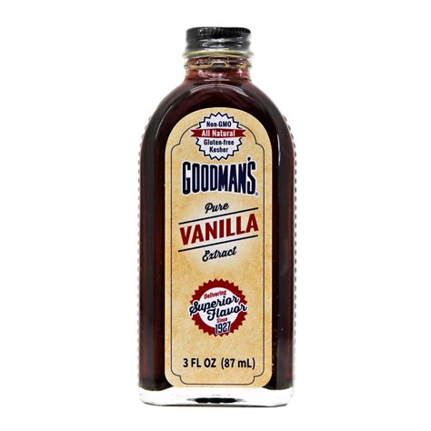 Pure Vanilla Extract 3 ounces | Goodmans Flavorings