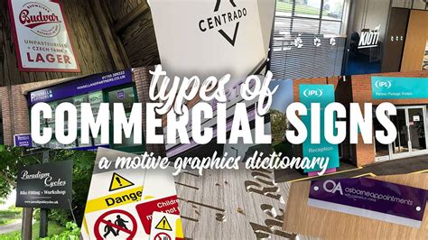 The extensive guide to types of commercial signs