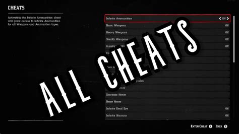 ALL CHEATS IN RED DEAD REDEMPTION 2! - YouTube