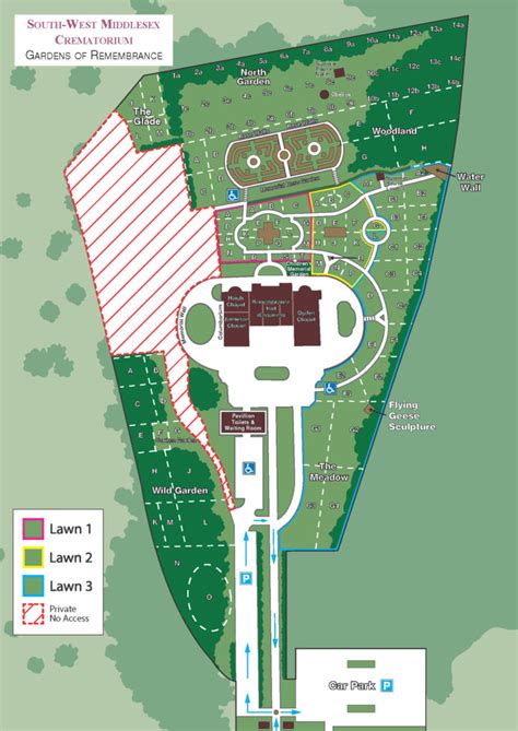 Map of the Grounds - South West Middlesex Crematorium