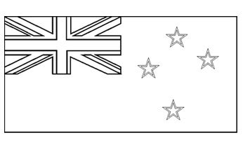 Flags Of The World - Colouring Pages - New Zealand