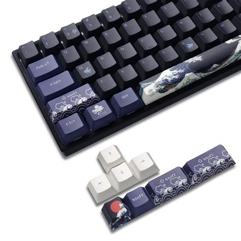 Buy PBT Keycaps 60 Percent, Great Wave Off Kanagawa Japanese Keycaps ...