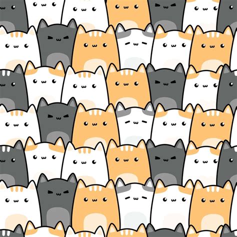 Download Cute Cats Pattern Picture | Wallpapers.com