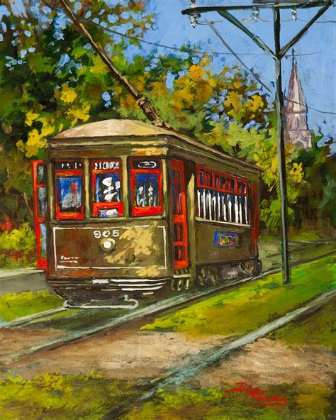 New Orleans Art St. Charles Streetcar Old Streetcar - Etsy