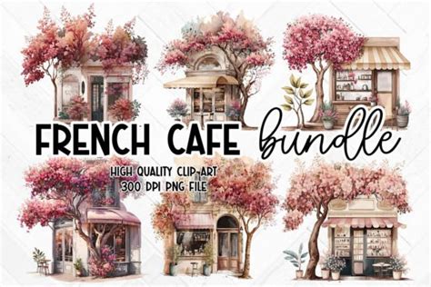 French Cafe Watercolor Clipart Graphic by Luv Bijou · Creative Fabrica