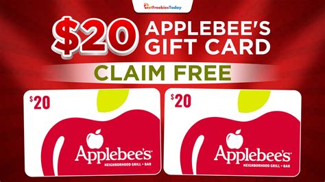 Free $20 Applebee’s Gift Card | Get Freebies Today by Get Freebies ...