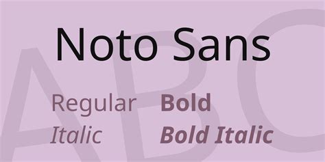 Noto Sans Font Family · 1001 Fonts