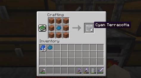 How To Make Cyan Terracotta: Minecraft Recipe