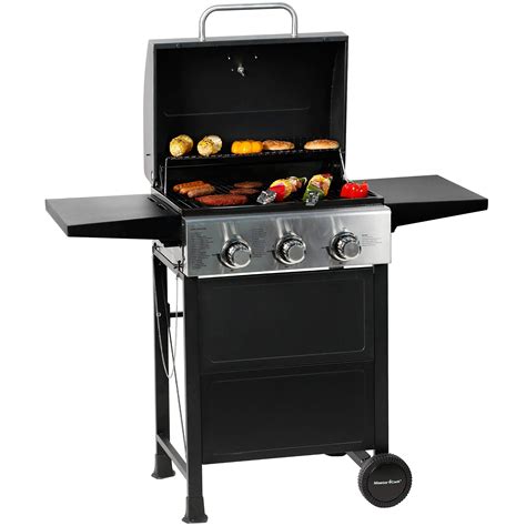 Buy MASTER COOK 3 Burner BBQ Propane Grill, Stainless Steel 30,000 BTU ...