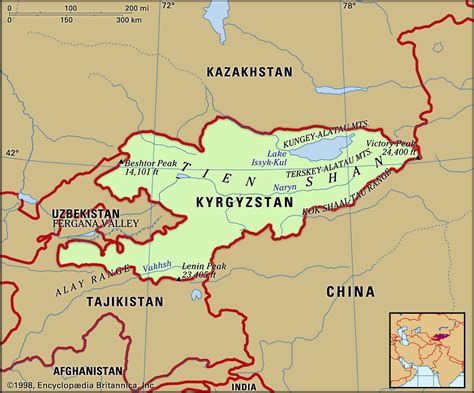 Tian Shan Mountains Map - Terminal Map