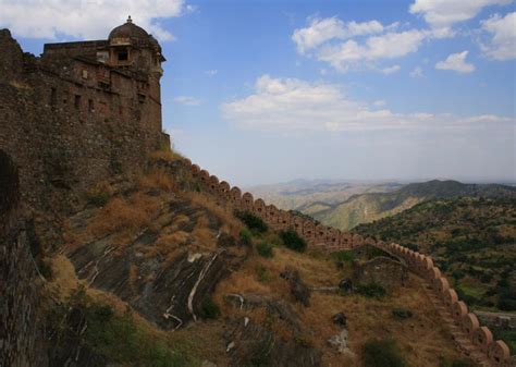 Kumbhalgarh Fort's protective perimeter is known as the Great Wall of India