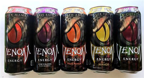 Venom Energy Drink - Variety Pack: Killer Taipan, Black Mamba, Mojave ...