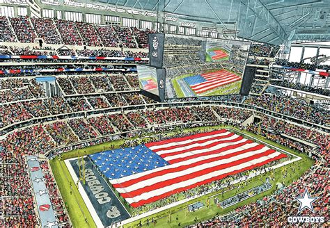 Dallas Cowboys, ATT Stadium Painting by John Stoeckley