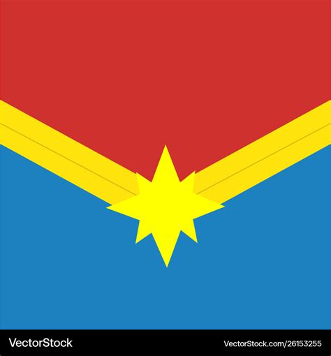 Captain marvel logo marvel films superhero icon Vector Image