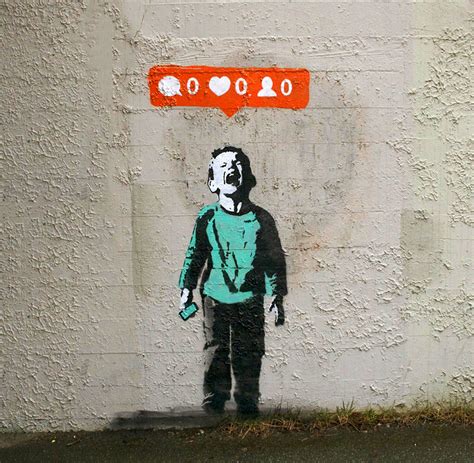 street art stencils show social media culture through graffiti