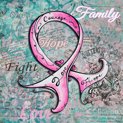 Beautiful Inspirational Elegant Pink Ribbon Design Art for Breast ...