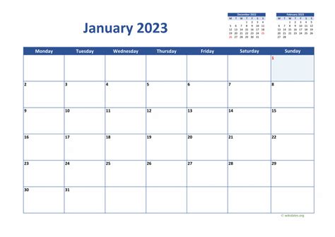 Free Monthly Calendar 2023 Printable By Month Template Pdf - IMAGESEE