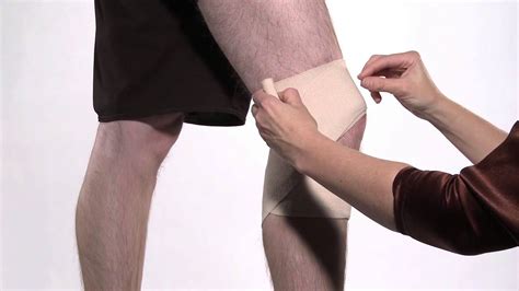 How To Wrap Knee with ACE™ Brand Elastic Bandages - YouTube