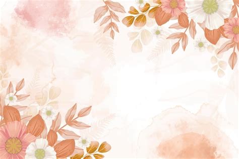 Free Vector | Hand painted watercolor floral wallpaper