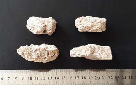 Samples of the historic gypsum mortar of Al-Malwiya. | Download ...