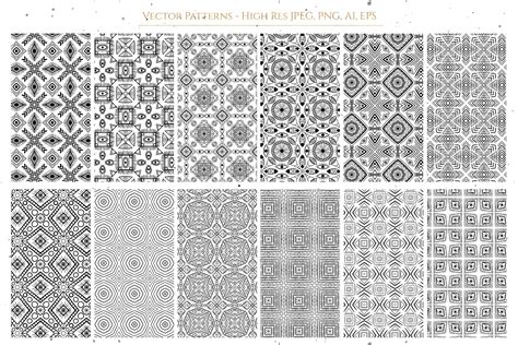 Black and White Patterns Set 1 By GVGraphics | TheHungryJPEG