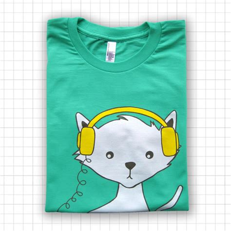 DJ Kitty Cat ADULT T-shirt - Etsy