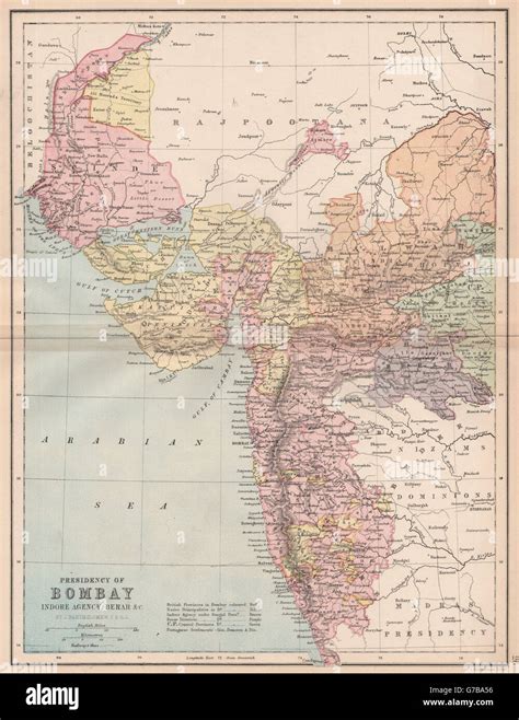 BRITISH INDIA. 'Bombay Presidency'. Scinde Gujerat Railways, 1878 ...