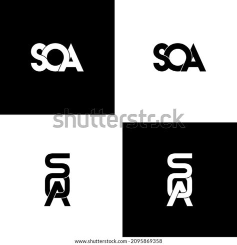 Soa Letter Original Monogram Logo Design Stock Vector (Royalty Free ...