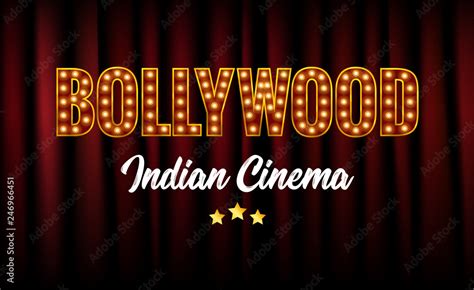 Vecteur Stock Bollywood Indian Cinema Film Banner. Indian Cinema Logo ...