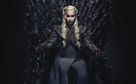 Game of Thrones, Emilia Clarke, Daenerys Targaryen, Sitting, Throne ...