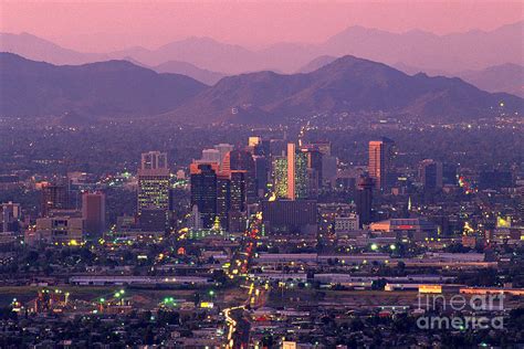 Skyline of Downtown Phoenix Arizona Photograph by Wernher Krutein ...