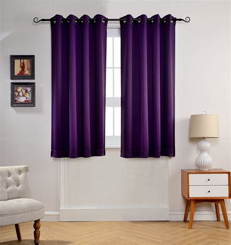 Short Bedroom Window Curtains - Modern Star Pattern Blackout Curtains ...