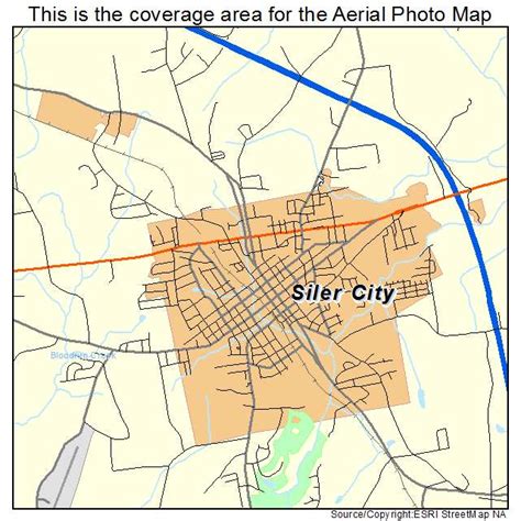 Aerial Photography Map of Siler City, NC North Carolina