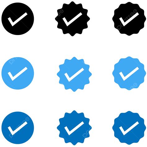 Blue Verified Badge Icon Tick Check Mark Sign Symbol Of Social Media ...