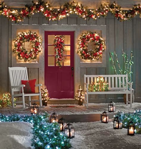 Traditional Outdoor Design Photo by Wayfair | Decorating with christmas ...