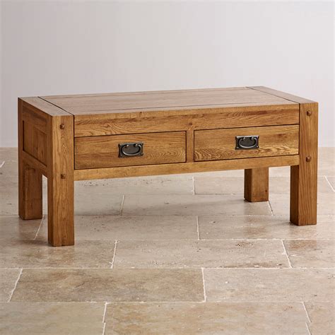 Quercus Coffee Table | Rustic Solid Oak | Oak Furniture Land